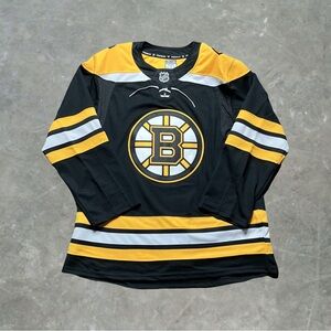 Boston Bruins Fantics Premium NHL Hockey Jersey Mens Size 50 Black/Yellow NWOT